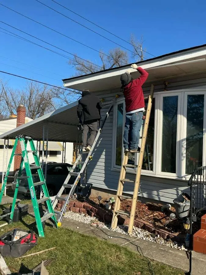 Restoration crew performing exterior repair in Upper Uwchlan