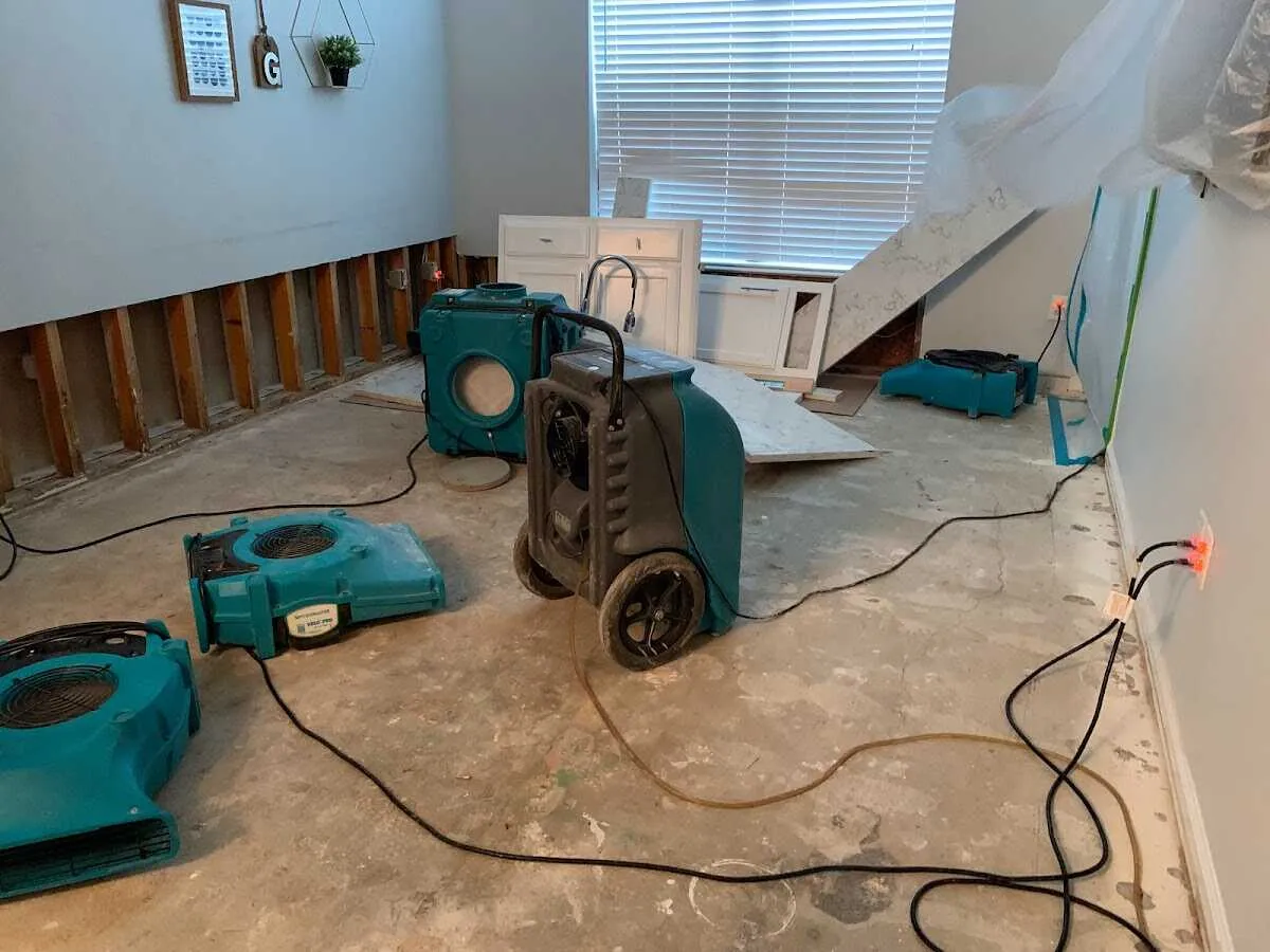 Dehumidifier in flood-cut room for Water Extraction & Removal in Upper Uwchlan